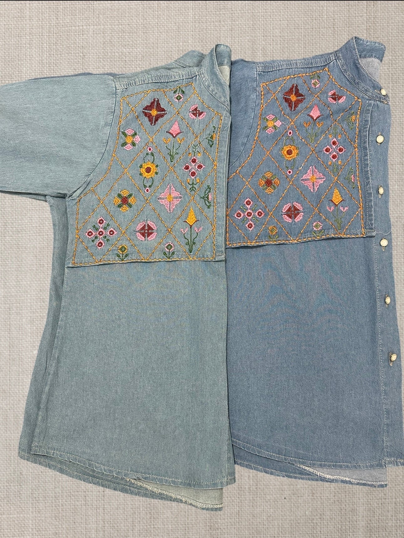 Embroidery Denim Shirt